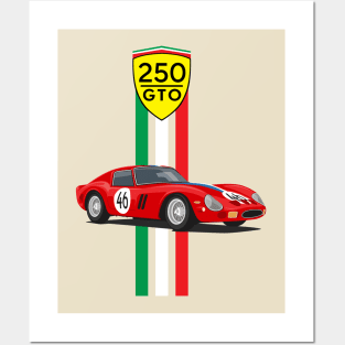 Car 250 gto racing Posters and Art